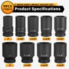 TUZkozs 1" Drive Jumbo Impact Socket Set,9 PCS SAE (1to