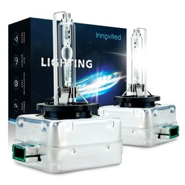 Innovited D3S HID Headlight Bulbs Xenon 5000K Pure White High Low Beam 66340 42403 42302 Replacement Bulb (Not fit Halogen Assembly) - Pack of 2