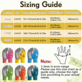 Cotwinter 24 Pairs Kids Gardening Gloves Kids Children Yard Grippy Rubber Coated Garden Work Gloves for Girls Boys Outdoor (Small, Age 3-5)