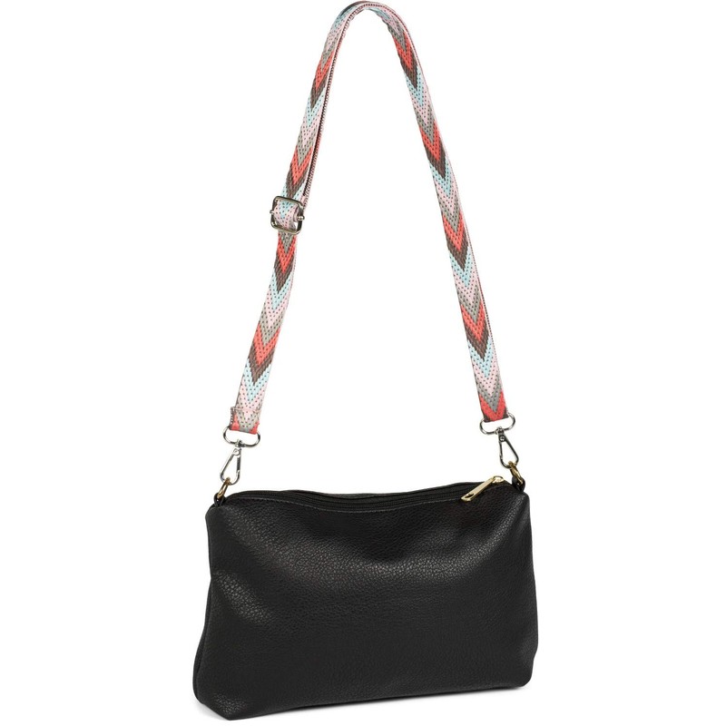 styleBREAKER Narrow Bag Shoulder Strap Adjustable with Colourful Zigzag Pattern,