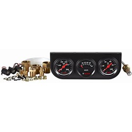 Bosch SP0F000037 Style Line 1-1/2" Mini Triple Gauge Kit (Black Dial Face, Black Bezel)