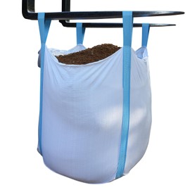 10 Pack FIBC Bulk Bag,Flexible Bulk Bags 1.5 Ton Bag, 35"L x 35"W x 43"H, 3300lbs SWL, Duffle Top Flat Bottom Heavy Duty Bulk Bag, Woven Polypropylene Bags