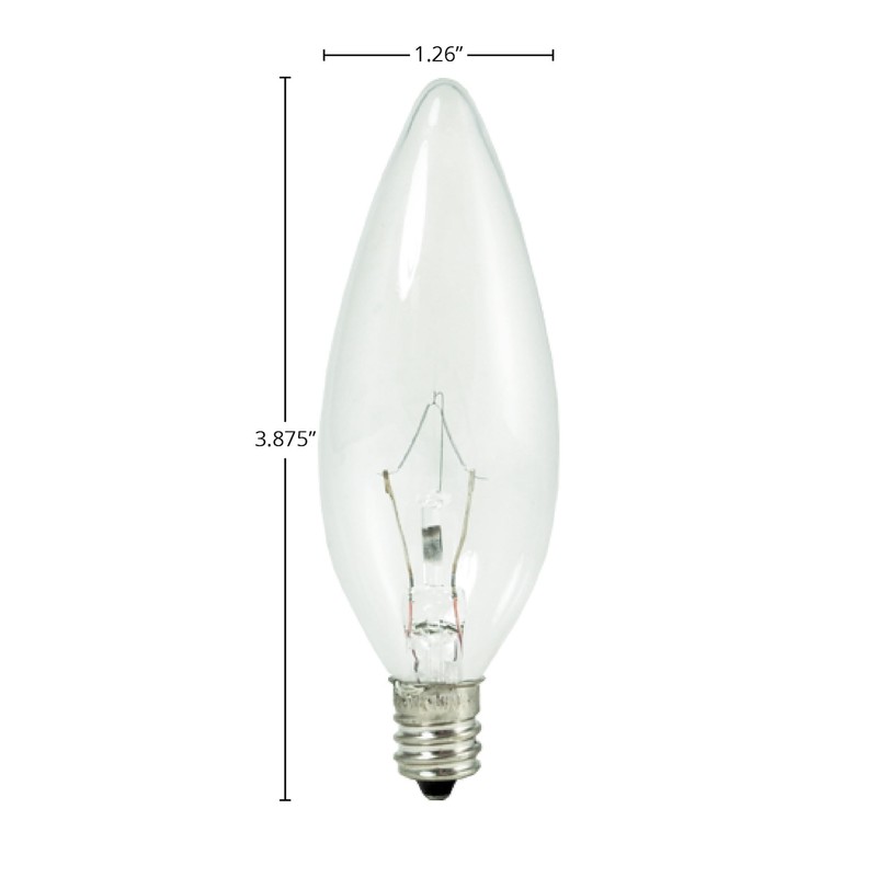 Bulbrite KR25CTC/32 460025 Krypton Bulb, 25W, Clear