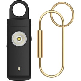 She's Birdie Personal Safety Alarm Keychain 2-in-1 Personal Alarm with LED Light - Colour: Black