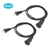 Yeatel Cable De Extensión De Alimentación De 2 Clavijas De