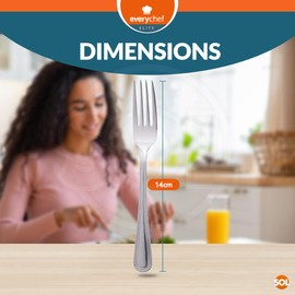 8pk Dinner Forks Set | Stainless Steel Fork Set, Cutlery Forks for Home, Dishwasher Safe Kitchen Forks, Table Forks Set, Metal Forks, Cutlery Forks