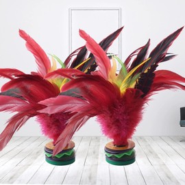 Wwyan Colorful Badminton Kick Shuttlecock Fadeless Colorful Feathers Chinese Shuttlecock Adults, Chinese Jianzi Foot Feather Sports Toy for Indoor and Outdoor Tennis and Racquet Sports(20cm