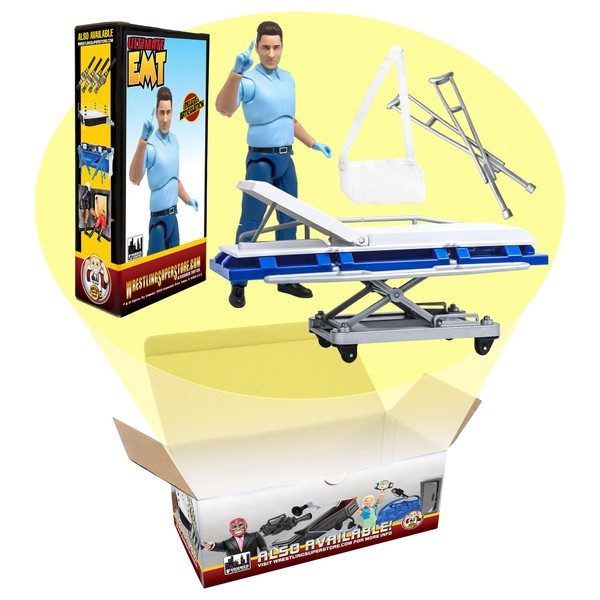 Figures Toy Company EMT & Stretcher Accessory Set for Wrestling