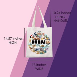 Dubai Tote Bag Dubai Gift Moving to Dubai Gift Dubai Souvenir Gift Dubai Travel Gift Dubai Welcome Gift (Dubai Tote)