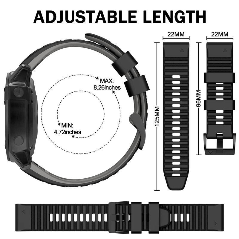 ISABAKE Watch Band for Fenix 6 Pro/5/5 Plus/7/Forerunner 935