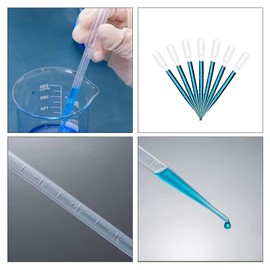 Pack of 200 3 ml Pipettes, Transparent Pipettes with Scale, Plastic Pipettes Children and Adults for Laboratory
