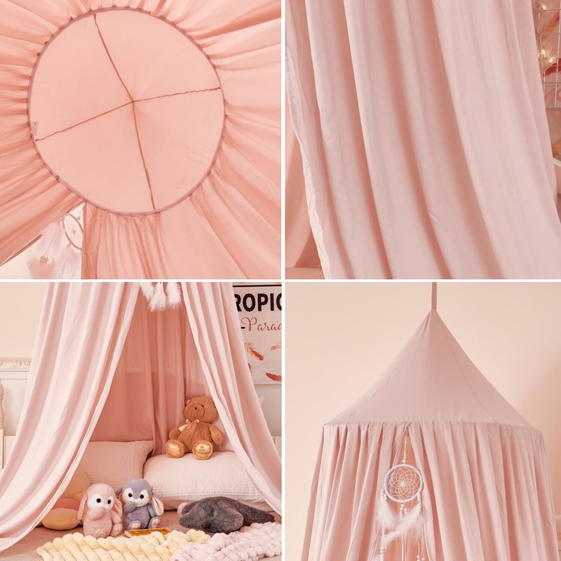 dix-rainbow Princess Decor Canopy for Kids Bed, Soft and Durable