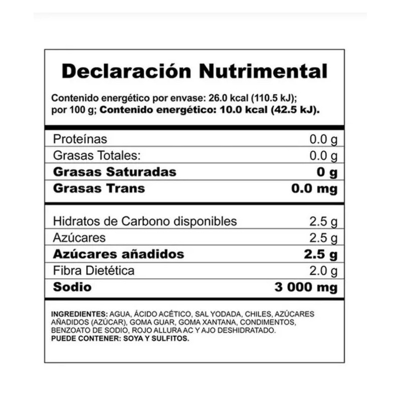 Bufalo 3 BUFALO SALSA CLASICA LIQUIDA - 260g (9.17 oz)