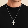 JODEE Crucifix Cross Necklace for Men, Silver Mens Crucifix Necklace,