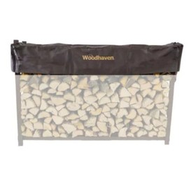 Woodhaven Standard Seasoning Replacement Covers - Brown Waterproof Indoor Outdoor Firewood Canvas Cover - Sizes 3 Foot to 16 Foot - Log Tarps Fit Racks Only - Heavy Duty UV Stable (6 Foot)