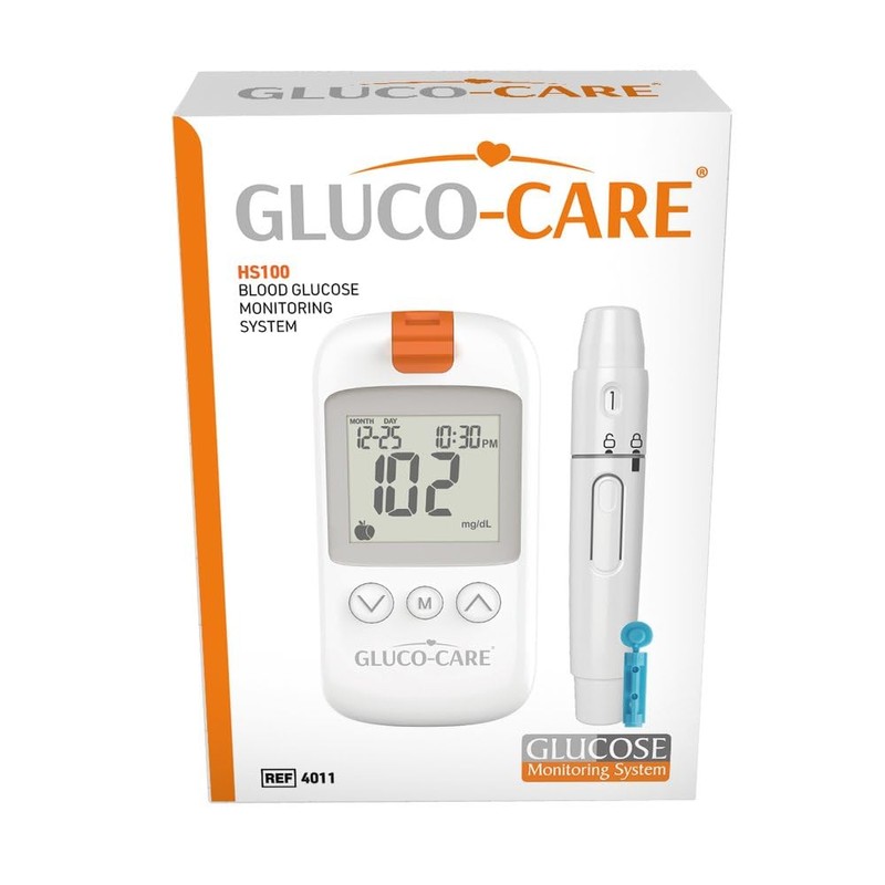 GLUCO-CARE Monitoring Kit (meter, 10 lancets, 1 lancing device, case,