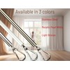 OooWow 46 inch (2 Pack) Light Bronze Iron Curtain Pull