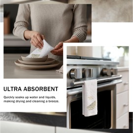 DOFQZ Squeeze The Day Lemon Kitchen Towels,Farmhouse Lemon Dish Tea Towels for Kitchen Decor, Minimalist Lemons in Mesh Bag Hand Towels for Bathroom Decor, 16x24 Inch