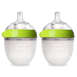 Comotomo Baby Bottle Double Pack, Green, 5oz