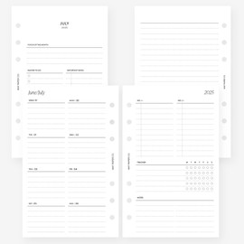 MAY PAPER CO. 2025/2026 Franklin Covey Compact Weekly Planner Refill, Week on Two Page Planner Insert for FC Compact, Personal Filofax and LV MM 6 ringed Agenda (Weekly with Tracker)
