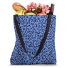 Cornflower-Blue Leopard Prints Cheetah Pattern Women Girls Tote Bag