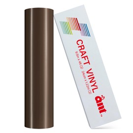 ANT Brown 9.5inch x 4ft x 3sheets Total of 12ft Matless Permanent Vinyl Compatible with Cricut Joy Xtra Create Decals Stickers & More All-Weather & Fade-Proof Ideal for Outdoor Use