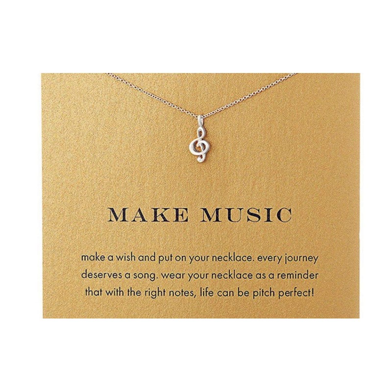 Music Note necklace, Treble Clef, Jewellery Gift for Her