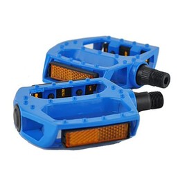 BlueSunshine Bicycle Alloy Pedal Set 9/16" for Mountain Bike Aluminium Bearing Alloy Platform Pedals for BMX MTB Road Bicycle. Lightweight but Strong and Durable Alloy Flat Platform Pedals (Blue)
