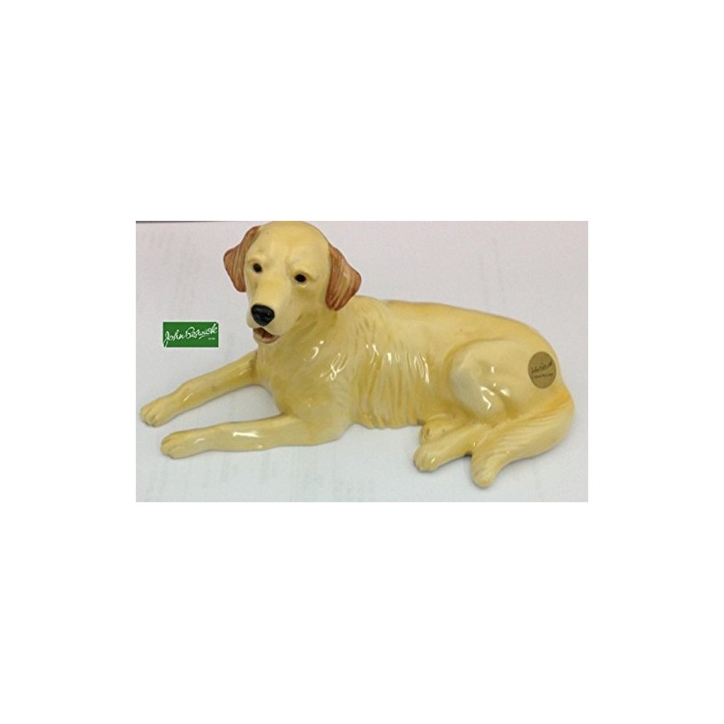 John Beswick "Golden Retriever Lying" 8.5cm JBD54, Hand-Painted Ceramic Sculptures,