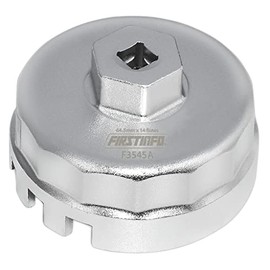 FIRSTINFO F3545A-Forged Oil Filter Wrench 64.5mm 14 flutes for Toyota/Lexus with 1.8L 4-Cylinder Engine(Camry, Corolla, Prius, RAV4 and More)
