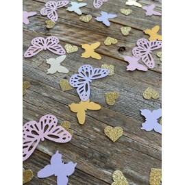 100PCS Butterfly Table Confetti,Butterfly Birthday Decorations for Bridal Shower Baby Shower Wedding Butterfly Party Decor