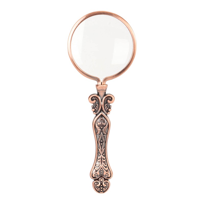 Retro Magnifying Glass Portable 3X Magnification Handheld Magnifier for Science