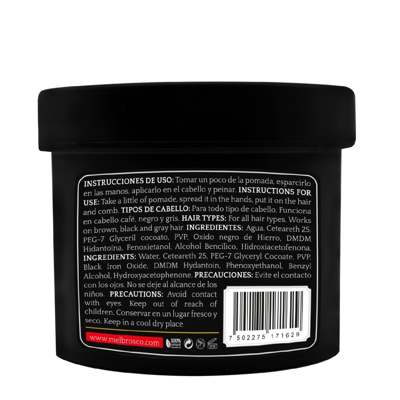 MEL BROS CO. - Hair Style Black - Pomada negra