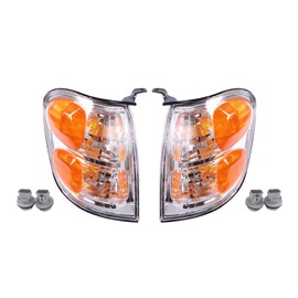 Pair Turn Signal Light Compatible with Halogen Toyota Tundra Sequoia 2004 Plastic Lens Left & Right Side Signal Lamp Assembly of 2, Replace 81520-0C020 81510-0C020