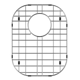 Kitchen Sink Bottom Grid Protector 304 Stainless Steel Sink Grate with Rear Drain, Universal Metal Sink Rack for Kitchen Double Bowl Sink