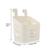 2PCS Plastic Hanging Basket Kitchen Bathroom Storage Basket with Hook