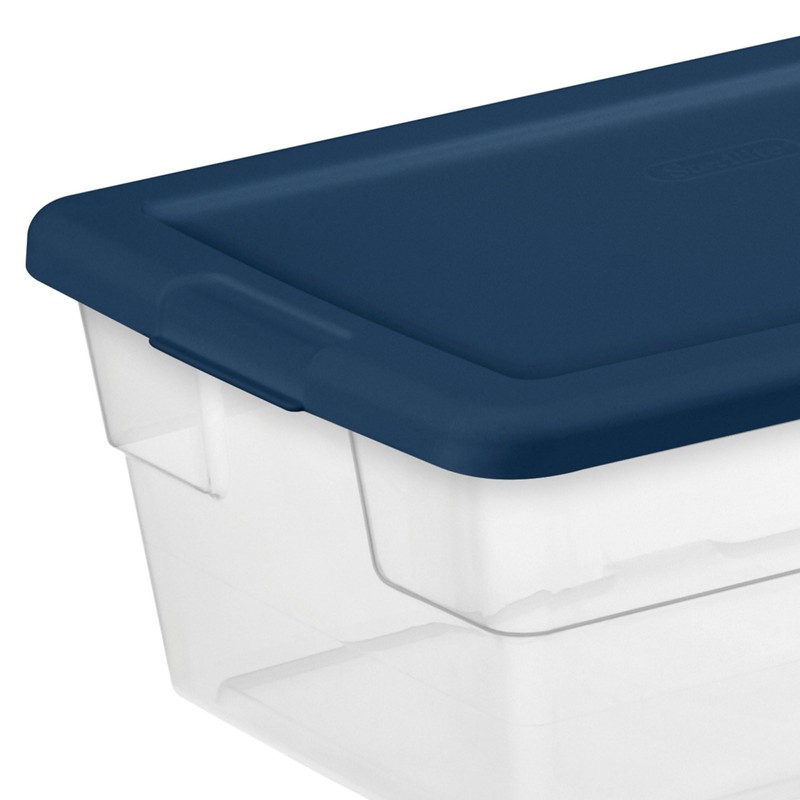Sterilite Stackable 6 Quart Home Storage Box with Handles and