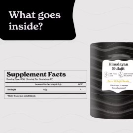 EarthRoots Organic Pure Himalayan Shilajit Resin, Non GMO, Fulvic Acid 75 servings (30g)