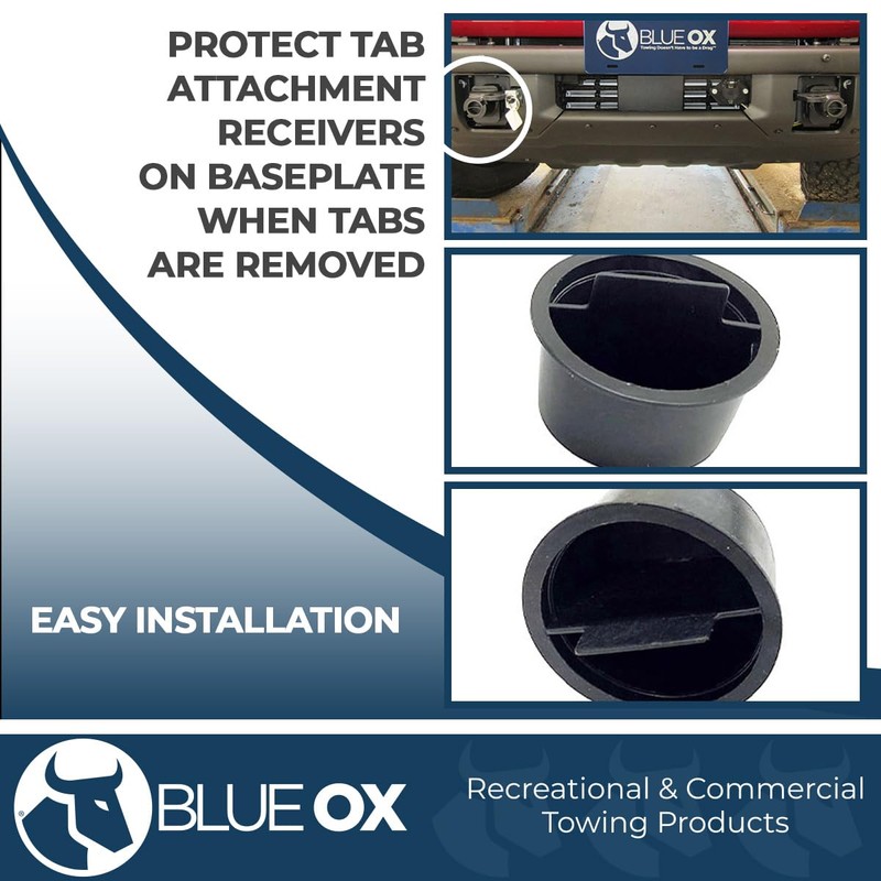 Blue Ox BX88380 Baseplate Attachment Tab Receiver Cap Plug -