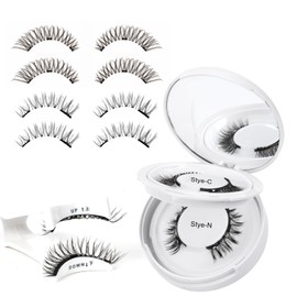 Higu clace Magnetic-Lashes No Glue or Eyeliner Needed, Magnetic-Eyelashes with Applicator, False Eyelash Easy to Wear and Remove(STYLE CN-V02)