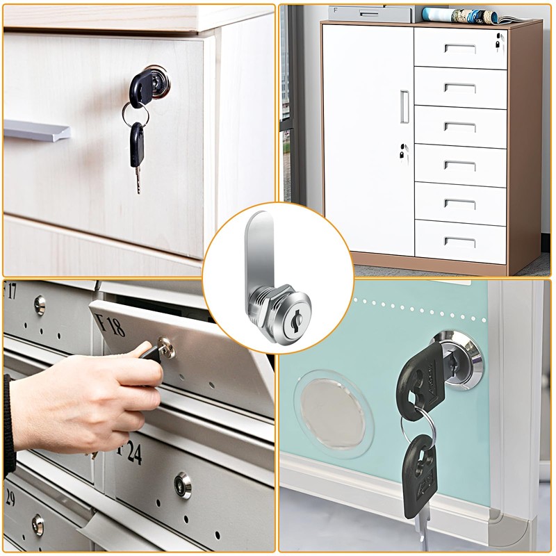 Letter Box Lock 20 mm - 2 Sets with 4