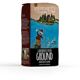 KALAMAZOO COFFEE COMPANY Lakehouse Rush Ground Coffee - Dark Roast | 12oz Bag (1 Pack)