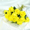 SITUMEIZI 15PCS Roses Artificial Silk Flowers Fake Roses Bouquet with