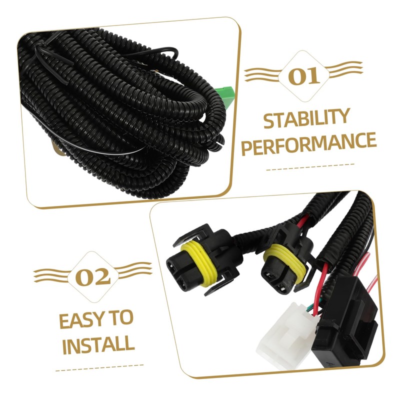 Zerodeko 1 Set Automotive Fog Light Switch Wiring Harness Socket