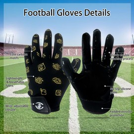 faralite Youth Football Gloves, Enhanced Grip Ultra-Tack, Breathable Design, Superior Support, No-Slip Protection (colour2, Small)