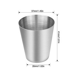 Gobesty Hip Flask Cups, Pack of 12 Stainless Steel Cups, Stackable Shot Cups with 3 Leather Pockets, Drinking Cups, Stainless Steel Cups, Portable Metal Cups, Ideal Hip Flask Accessories, Great Gift