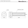 M3 x 16mm Socket Head Cap Screws Metric, Allen Socket
