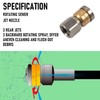Hourleey Sewer Jetter Kit for Pressure Washer 100FT, 4000 PSI