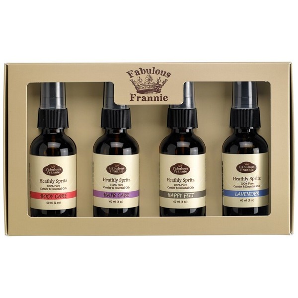 Mind Body Soul Massage Spray Gift Set with Essential Oils Fabulous Frannie