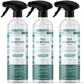 Therapy Clean All Purpose Cleaning Spray - Sea Salt & Eucalyptus 24 fl. oz (Pack of 3) - 100% Natural Scent, Kitchen Surface Counter, Surface Cleaner, Non Toxic All Purpose Cleaner Spray